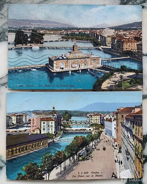 Cartes postales Genève Lac ca 1900 1930 Postkarten Genf See
