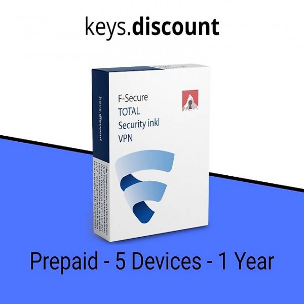  F-Secure Total Security incl. VPN prépayé 5 appareils 1 an