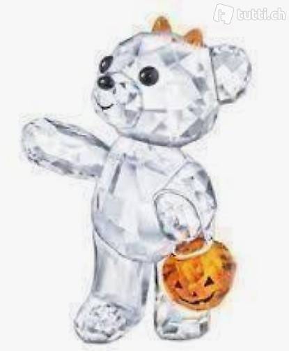 Swarovski Bär Kris Halloween mit Kürbislaterne