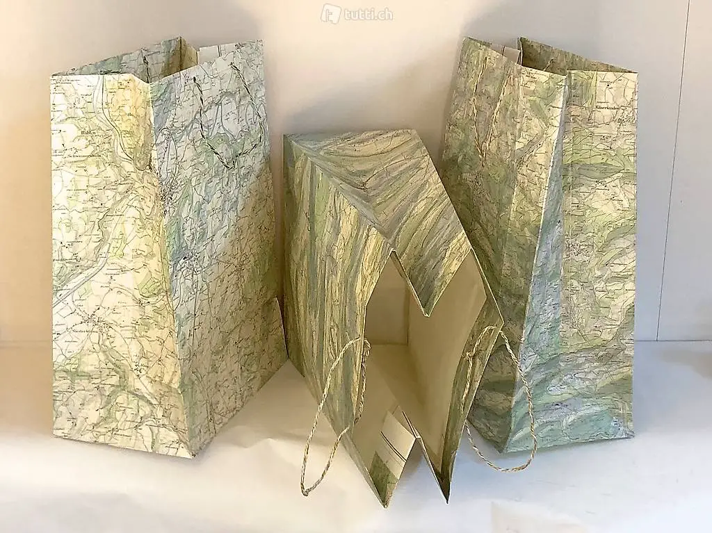 Tragtasche Recycling Einzelstücke handgefertig, 3er-Set