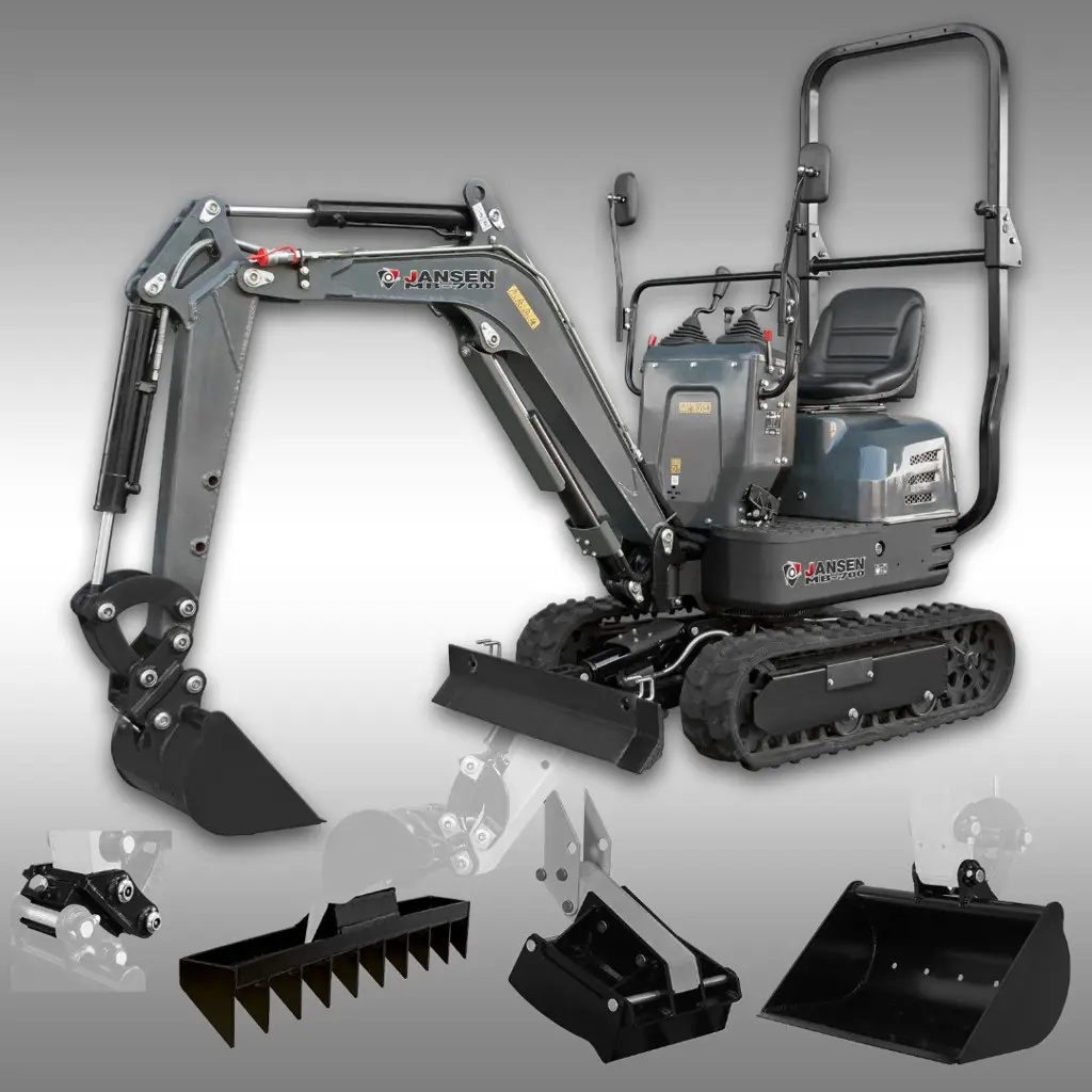 Minibagger Jansen MB-700, Verstellfahrwerk, SW