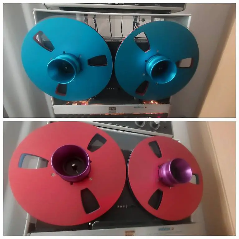 Revox 2x Nab + 2x Aluminium Spulen Marin blue / Purple Rot