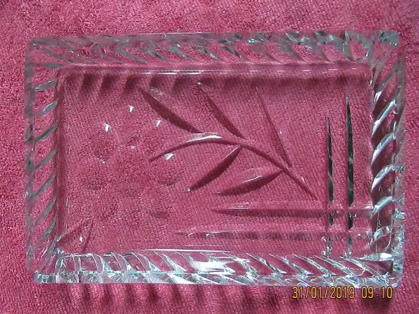  Butterplatte , Kristall , von um 1950, Apperoteller