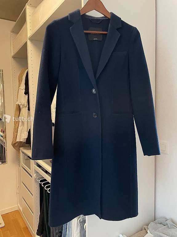 Wollmantel dunkelblau von Massimo Dutti