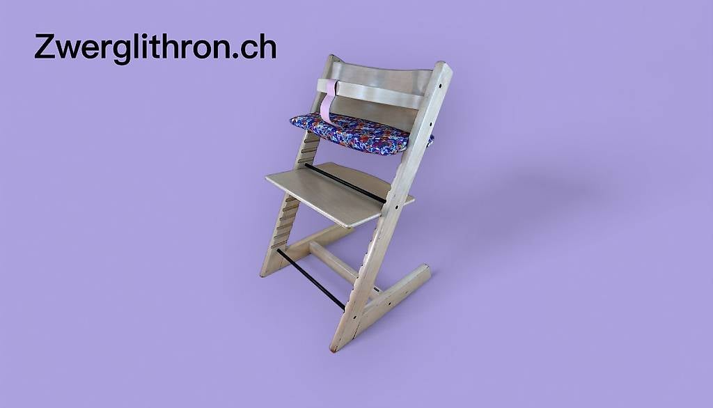 Stokke® Tripp Trapp inkl. Holzbügel & Kissen / Whitewash