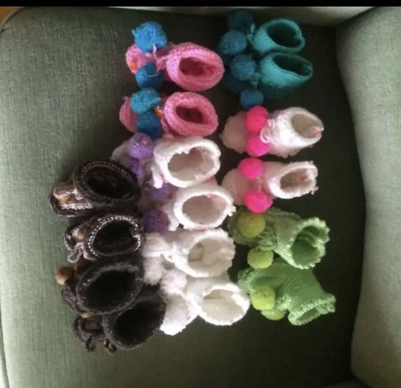 Selbstgestrickte Baby Finken