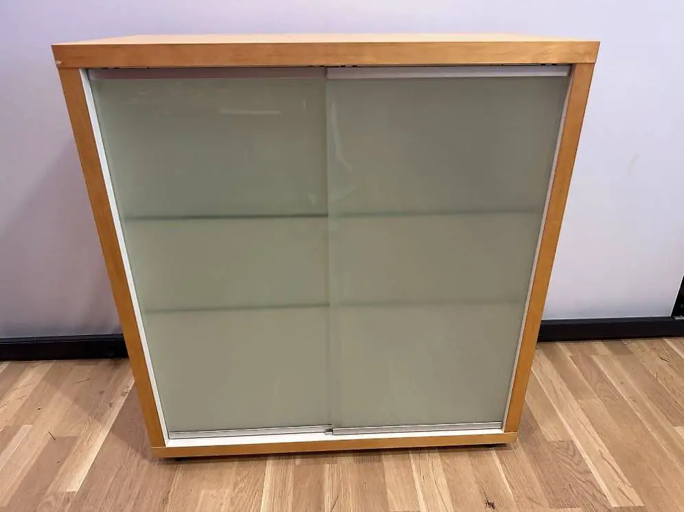 Vitrinen Schrank/ Kommodenschrank mit Schiebetüren