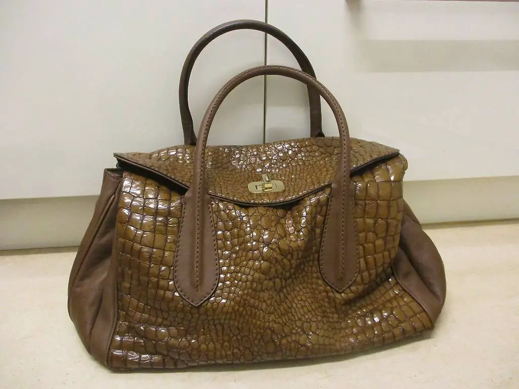 Handtasche ABRO Arm-Bag Kroko-Optik Design Kroko-Hammer