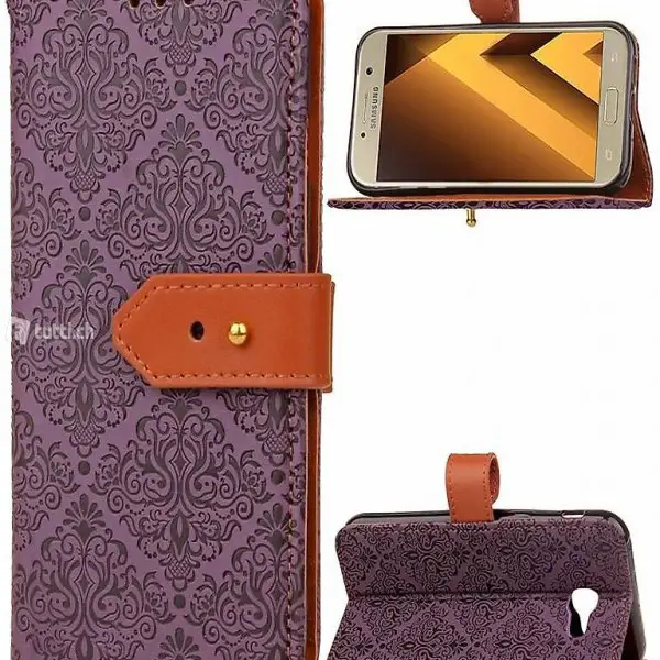  SAMSUNG A3 2017 Wallet Flip Leder Etui Case Schütz Hülle V.