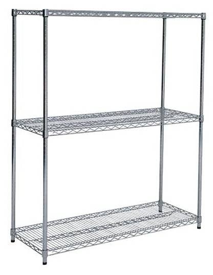 Stahldraht-Chrom-Gitterregal 99x91x46cm HxBxT