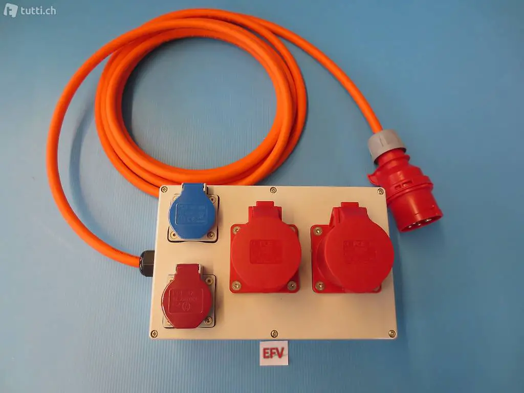  Fabrikneu Stromverteiler 2x CEE 16 + T23 + T25 + Pur Kabel