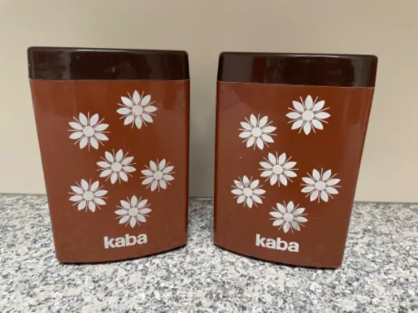 2x Vintage 70er KABA Dose Büchse Vorratsdose Nostalgie