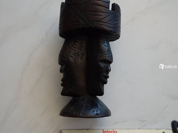 Aschenbecher aus Holz von Zaire/Afrika 1972