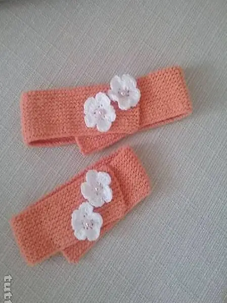 Baby-Stirnband lachsfarbenen mit Perlen