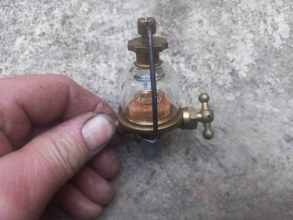 neu Oldtimer REX Benzinhahn Kraftstoffhahn mit Schauglas MAG