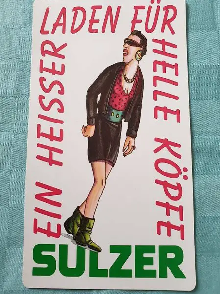  SULZER Frau gehend HELLE KÖPFE Aufkleber