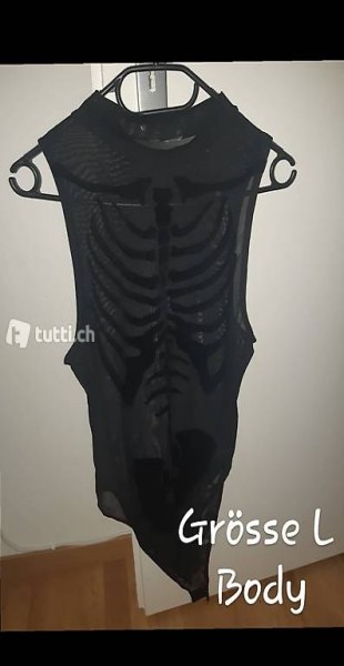 Body leicht durchsichtig Gr.L schwarz
