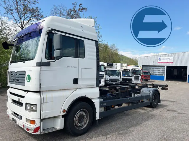 MAN, TGA 18.400 Containertrsp. mit HB, Wechselrahmen / Containerchassis