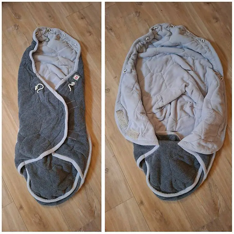 Fusssack aus Fleece grau