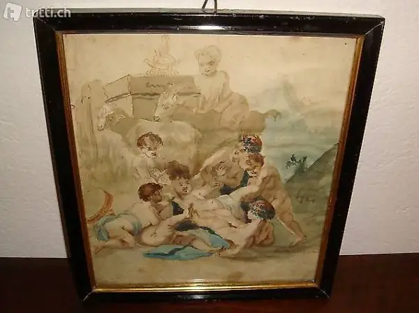 Vecchio quadro con firma, Misure 30 x 25