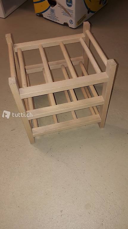 Weinflaschenhalter aus Holz / Porte-bouteilles en bois