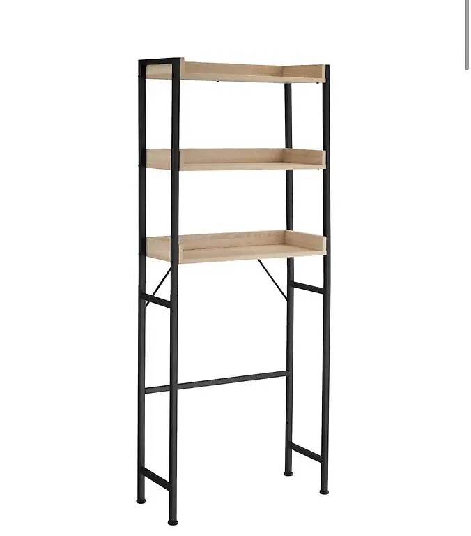 Badezimmerregal Seattle Industrial Holz hell, Eiche Sonoma