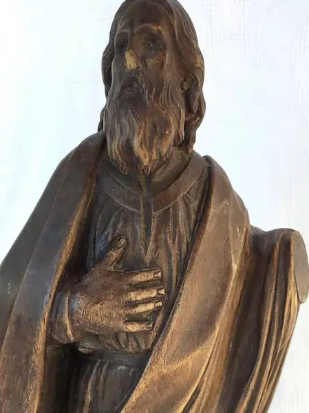  Handgeschnitzte Antike Heiligenfigur