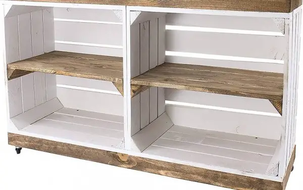  1x Schicker Fernsehschrank, aus Holz mit 4 Rollen