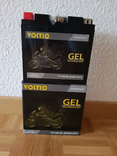 Motorradbatterie Starterbatterie, neu, Gel, YT14B-BS