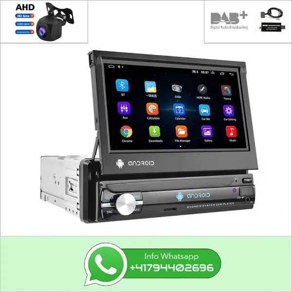 Autoradio 1 DIN Rückfahrkamera DAB+ GPS Carplay