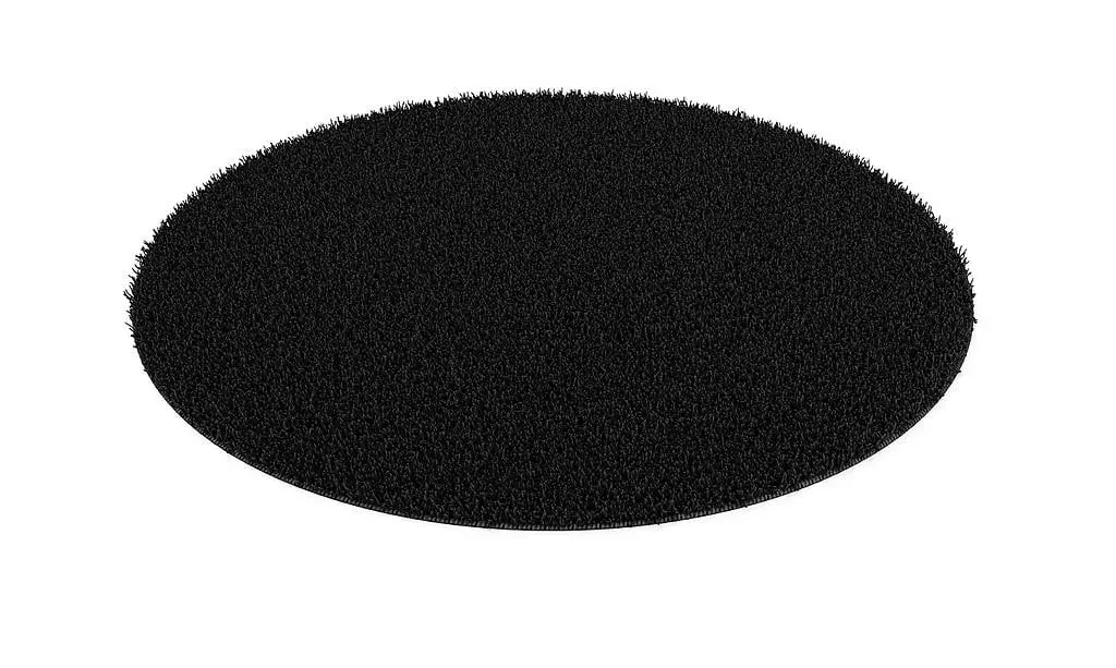  Hochflor Teppich rund 120 cm anthrazit