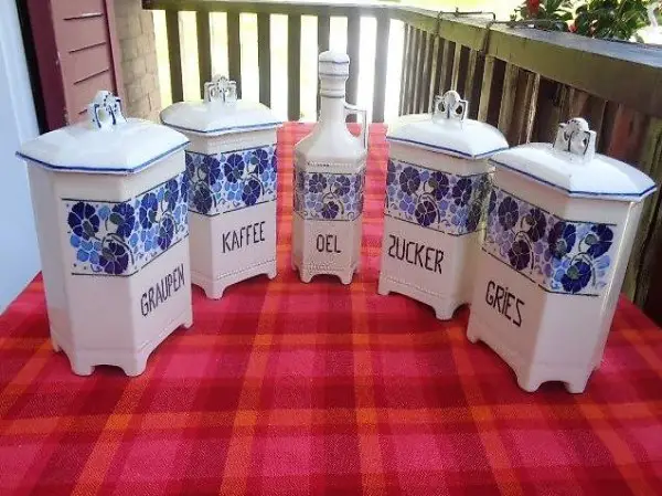 Vorratsbehälter-Set Jugendstil (5 Stk.)