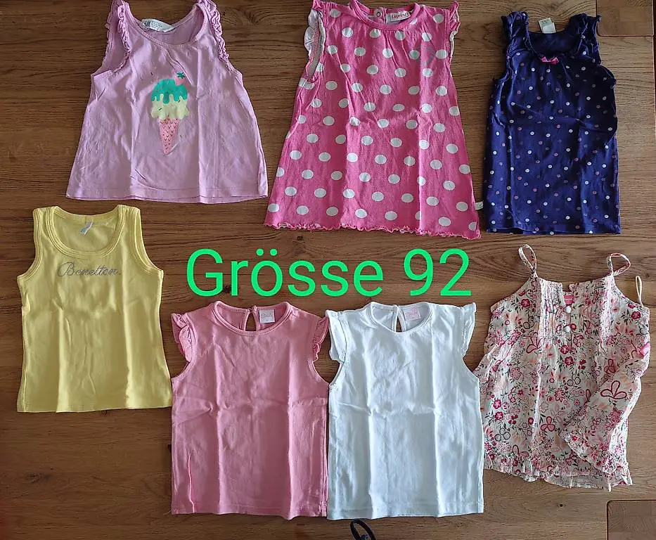 Trägerleibchen Trägershirts T-Shirts Grösse 92 Teil 3