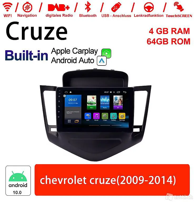  9 Zoll Android 10.0 Autoradio Chevrolet cruze 2009-2014