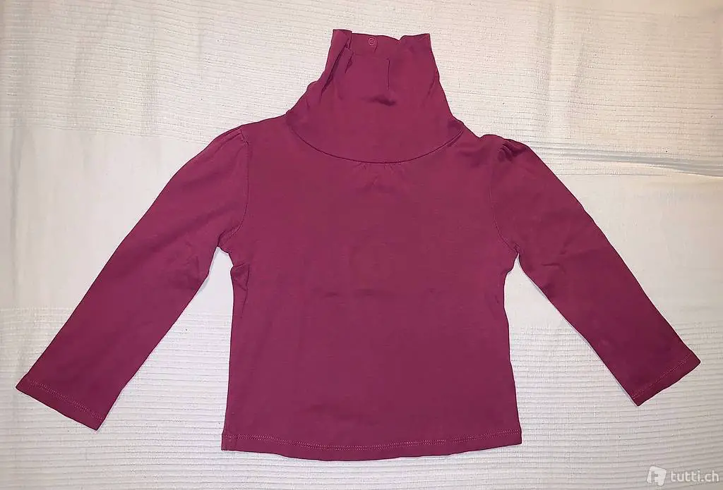 Langarmshirt mit Rollkragen violett (Vertbaudet), Gr. 102