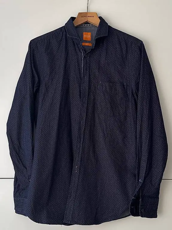 Hugo Boss Hemd - Grösse S, Slim Fit, Dunkelblau