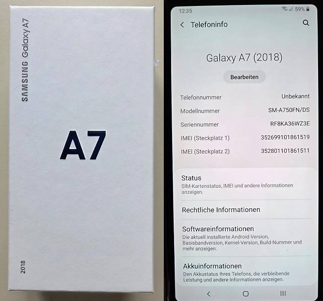 Samsung Galaxy A7 Dual SIM in Gold Farbe