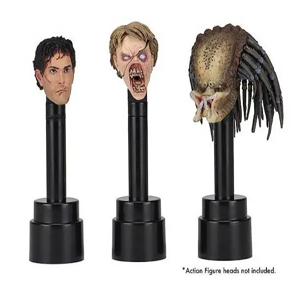  NECA Ständer: für Actionfiguren-Köpfe schwarz - 3 Stück