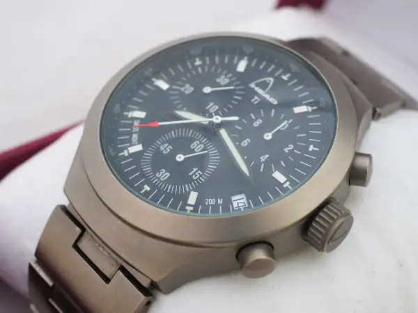 Rarität Titanium Chronograph Head Uhr Swiss ETA