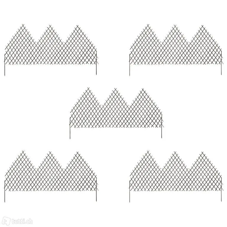  Garten-Rankzaun 5 Stk. 170x105 cm Weide