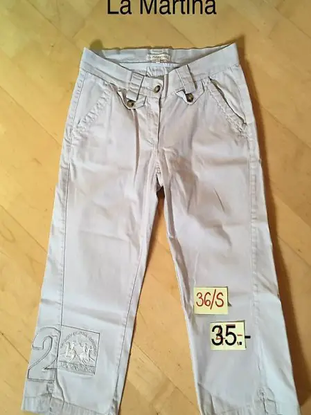 Schöne neuwertige La Martina Caprihosen 36/S in beige/sand