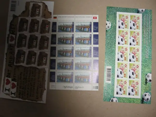 Briefmarken neue Schweizer Bögen