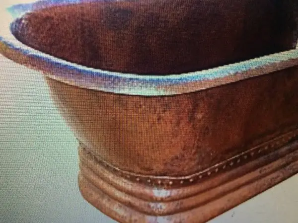  Badewanne Freistehende Kupfer Wanne Becken Bad Kupferwanne