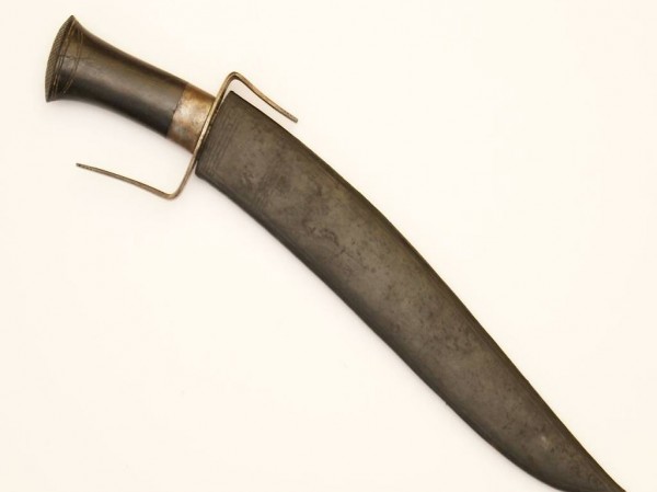  Antiker Gurkha Dolch, Griff aus Horn, Nord-Indien oder Nepal