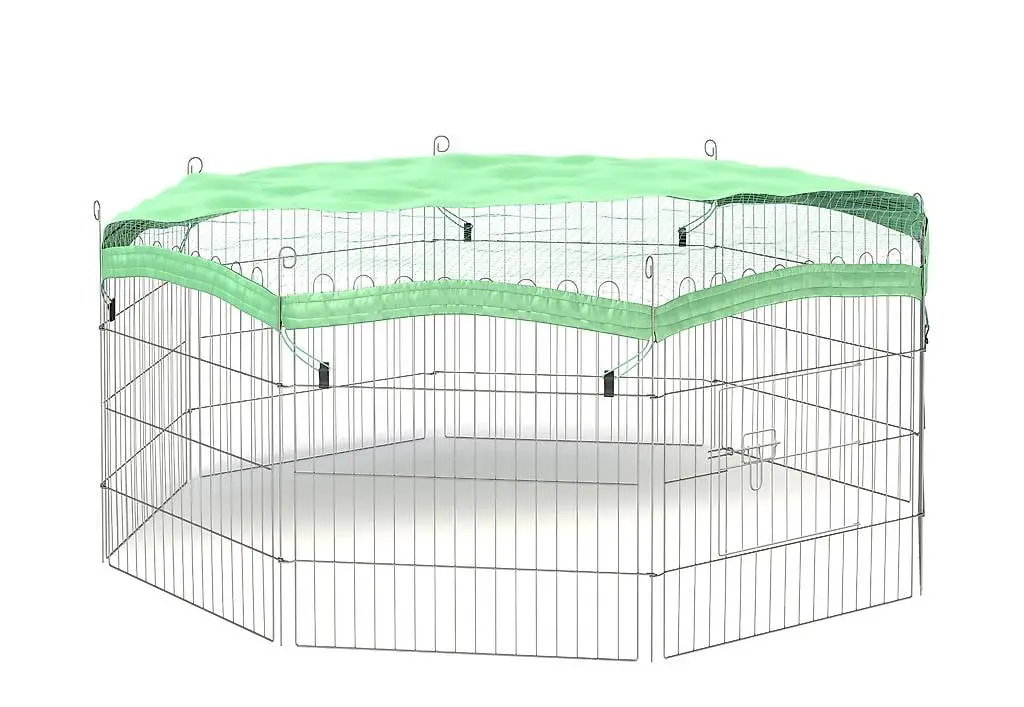 Freilaufgehege Kaninchen achteckig