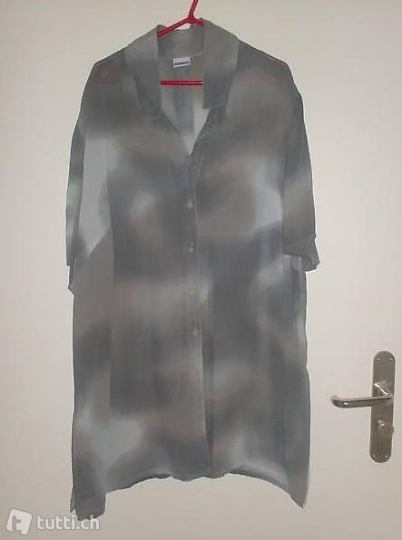 Bluse schwarz-grau Grösse 52