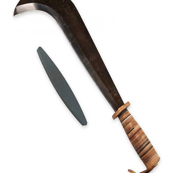  Schweizer Gertel mit Ledergriff