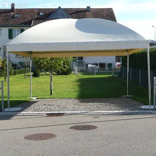  6 x 6 m Rundbogen Ganzjahrespavillon, Weidezelt, Pavillon