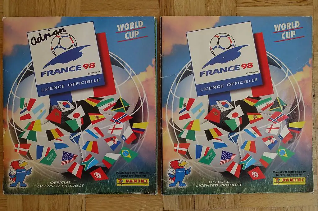 2 Panini Album WM 1998 komplett
