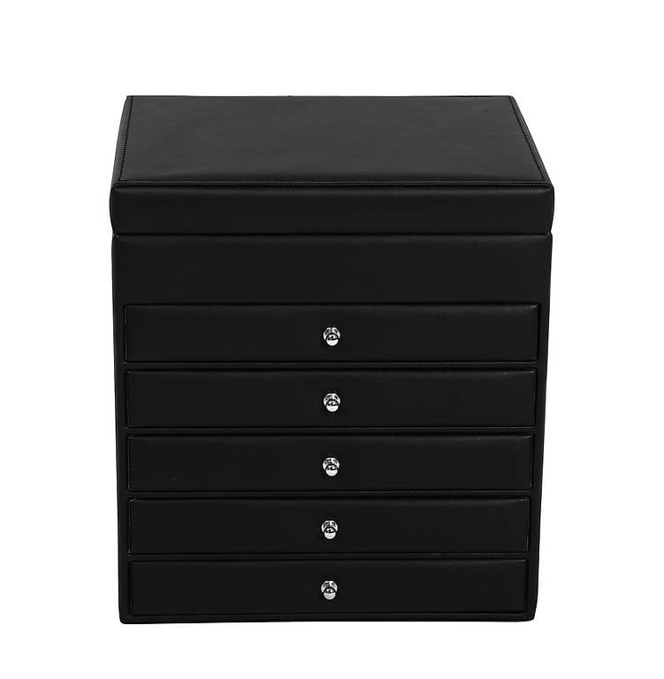 Schmuckkästchen 5 Schubladen schwarz